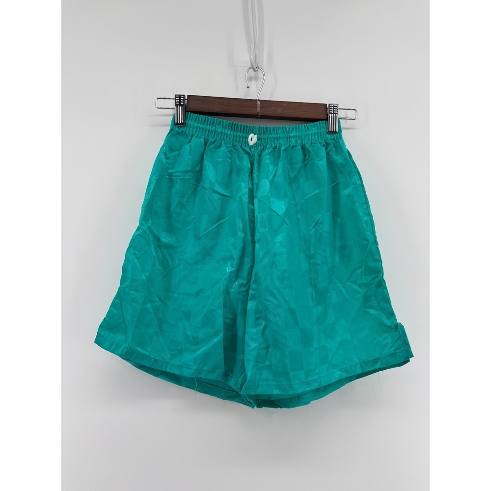 Umbro STYLE Athletic Shorts Mens Green Checkerboard Nylon Small Vintage NWOT New